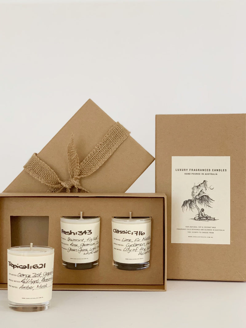 Candles For Less Fragranced Candles - Clean House Gift Set 60hrs burn
