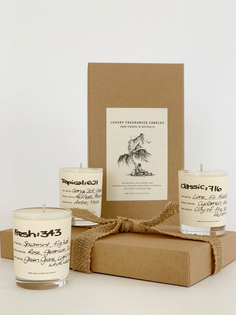 Candles For Less Fragranced Candles - Clean House Gift Set 60hrs burn