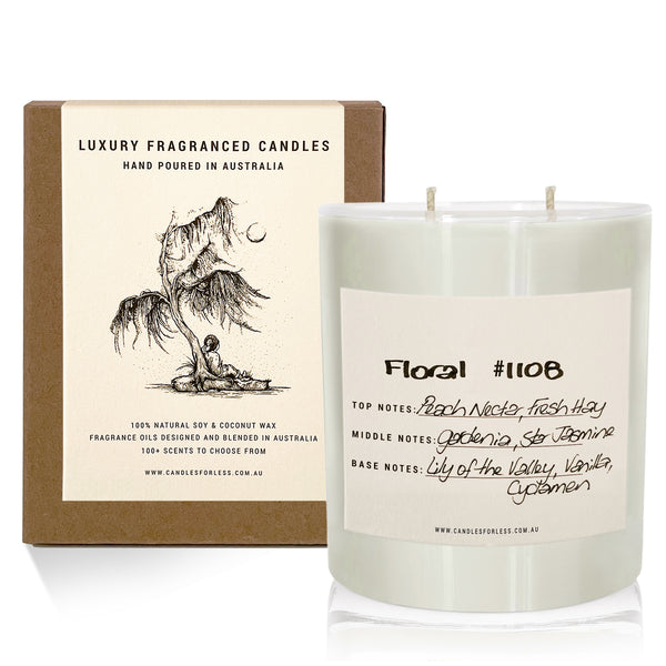 Candles For Less Fragranced Soy Wax Candle Floral 1108 (XL-100hrs)