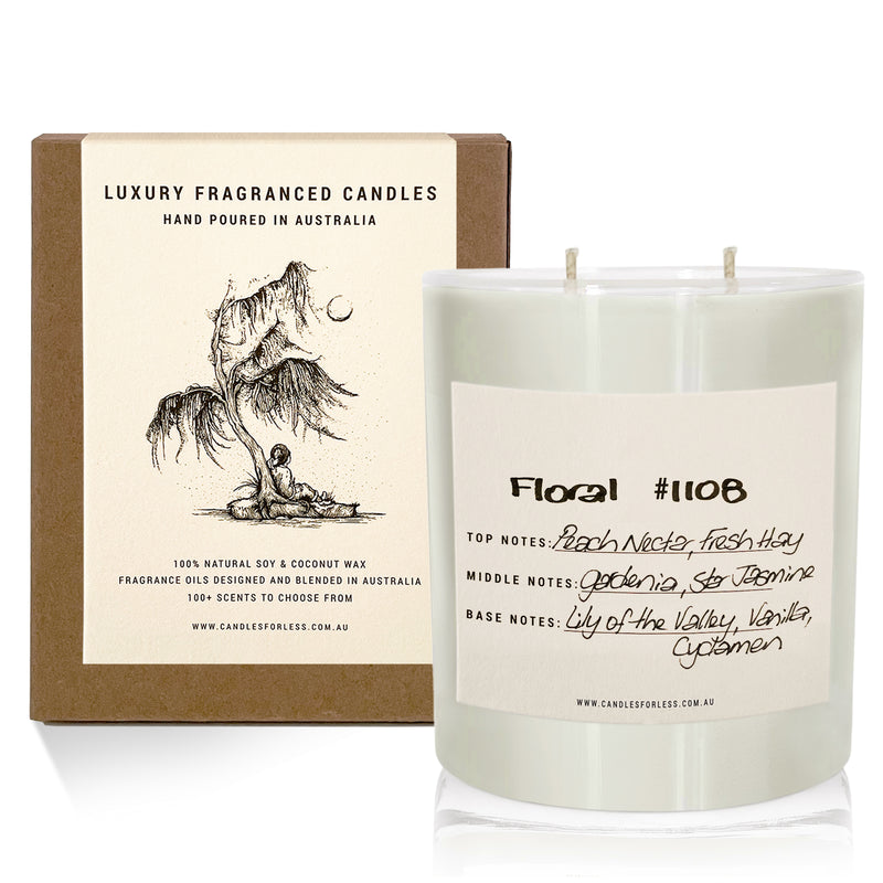 Candles For Less Fragranced Soy Wax Candle Floral 1108 (XL-100hrs)