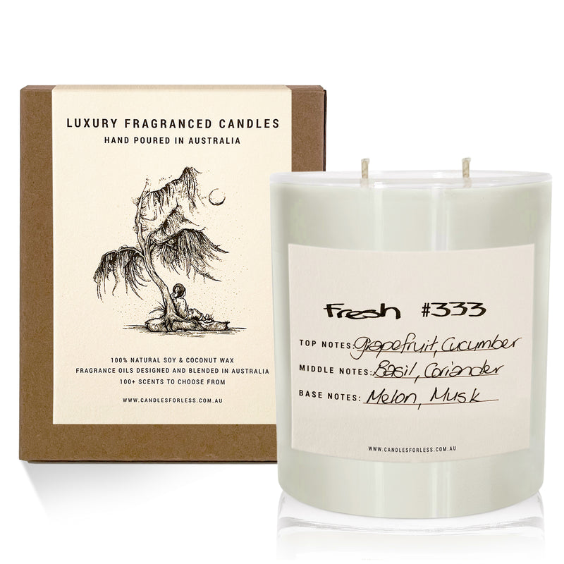 Candles For Less Fragranced Soy Wax Candle Fresh 333 (XL-100hrs)