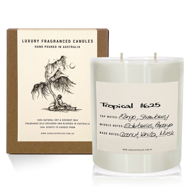 Candles For Less Fragranced Soy Wax Candle Tropical 625 (XL-100hrs)