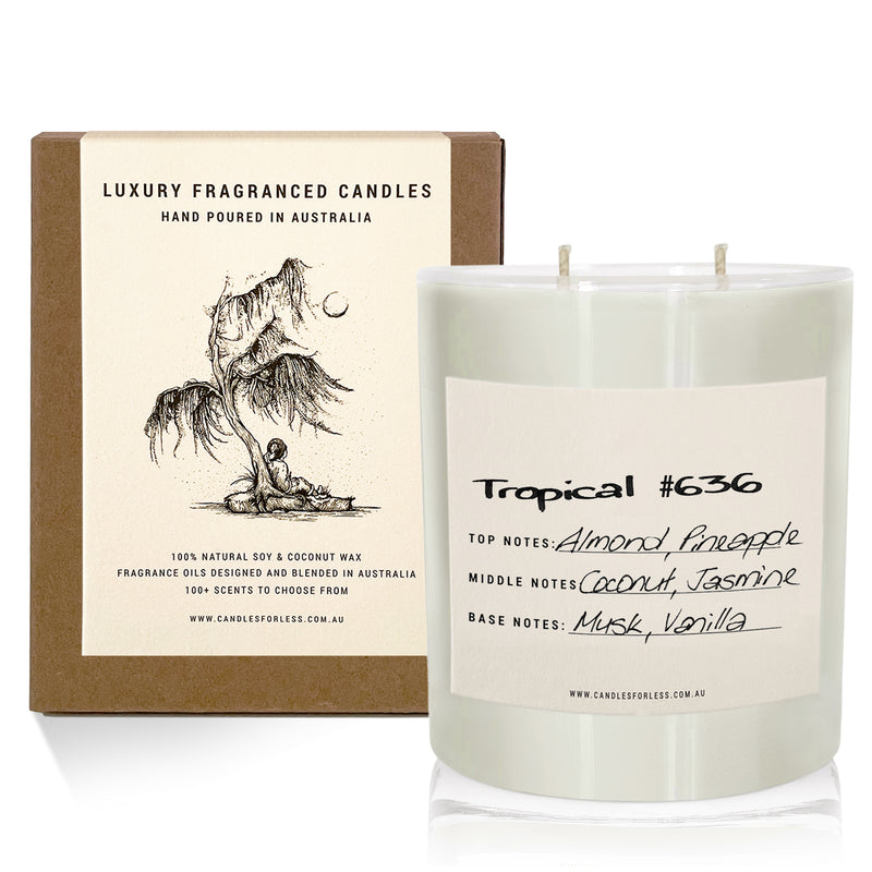 Candles For Less Fragranced Soy Wax Candle Tropical 636 (XL-100hrs)