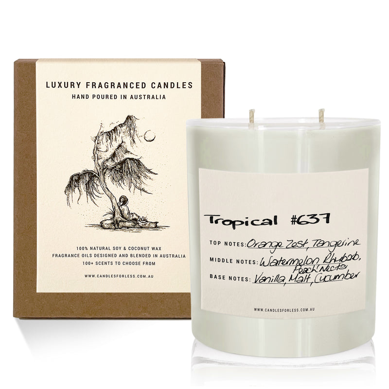 Candles For Less Fragranced Soy Wax Candle Tropical 637 (XL-100hrs)