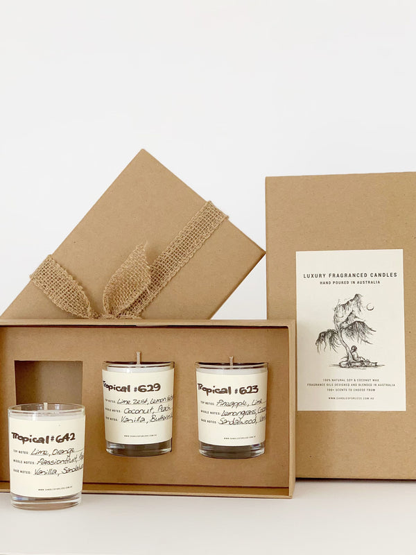 Candles For Less Fragranced Candles - Tropical Discovery Gift Set-60hrs