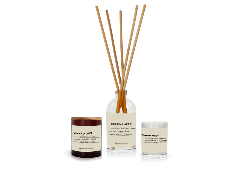 Candles For Less Fragranced Candles & Diffuser - Tropical Value Bundle