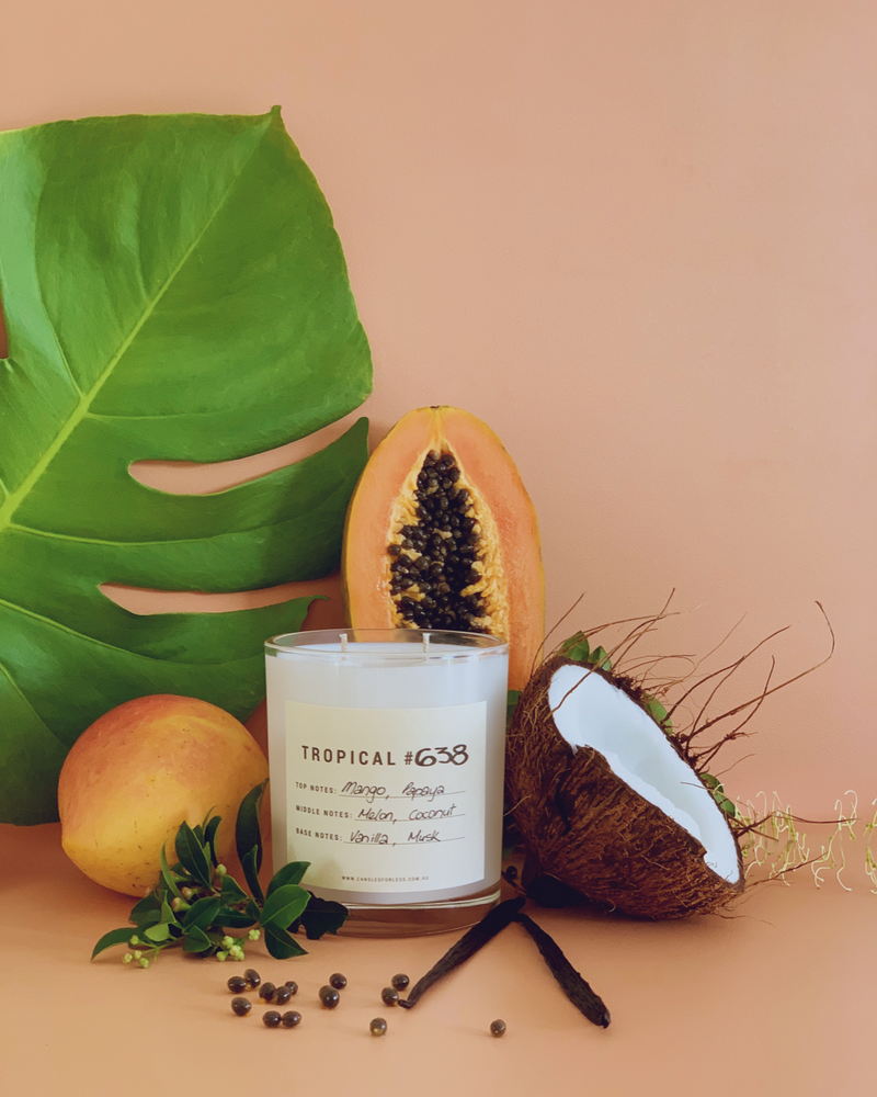 Candles For Less Fragranced Soy Wax Candle Tropical 638 (XL-100hrs)